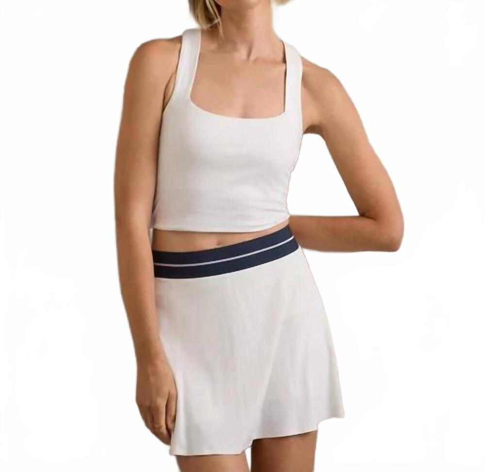 NEW RHONE women's lightspeed court longline bra in snow white